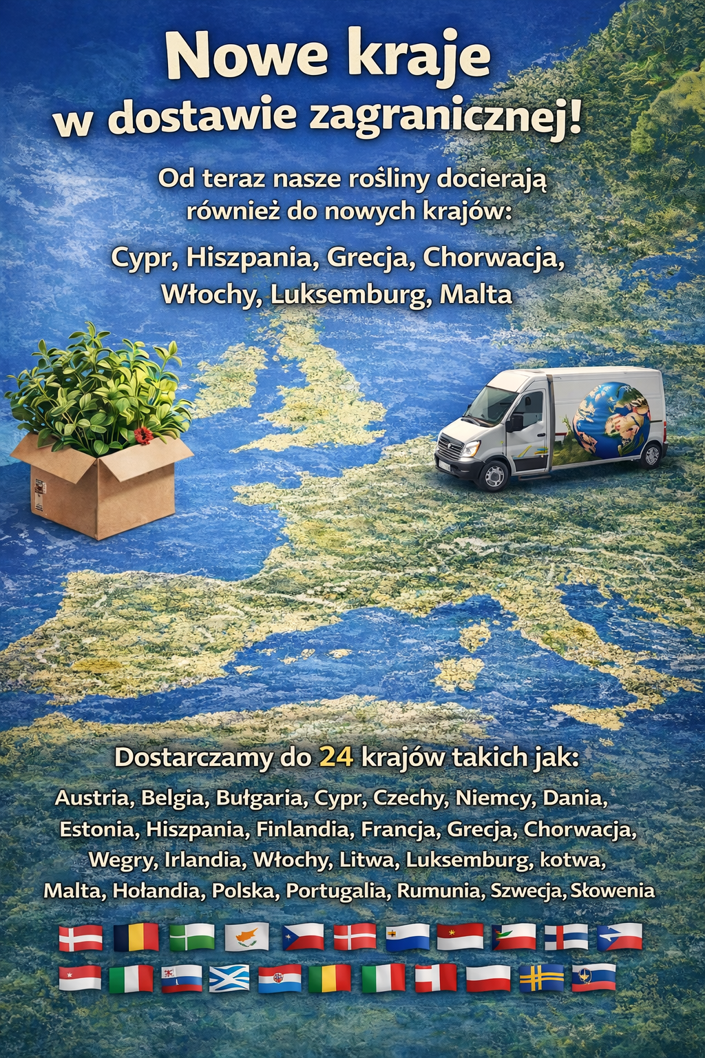 Nowe kraje w dostawie zagranicznej!
