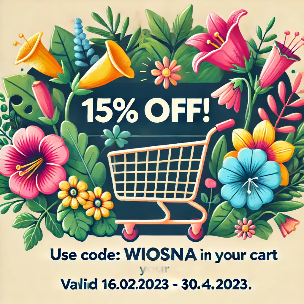 Rabat na wiosenne zakupy w sklepie Kielkowski-Szkolka.pl