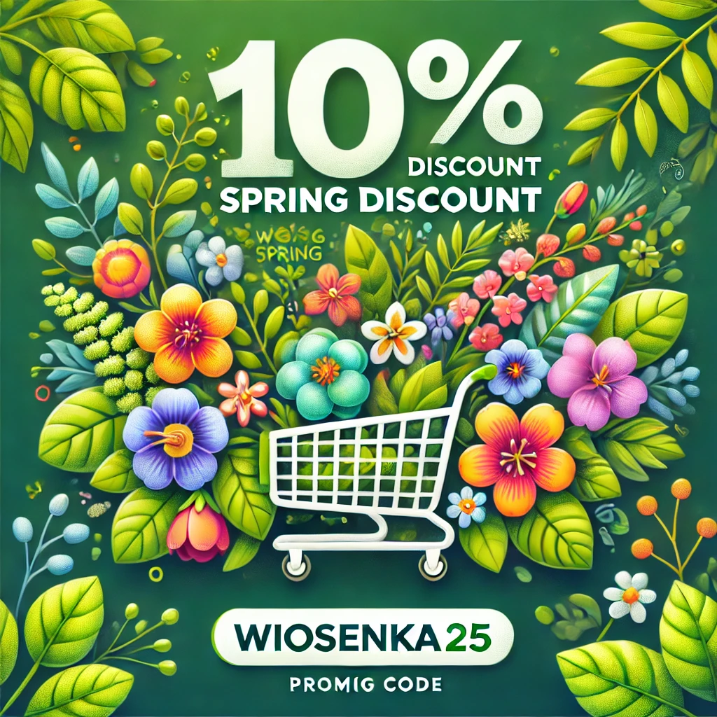 Wiosenna promocja! 10% rabatu na wszystkie zakupy! Wiosenna promocja! 10% rabatu na wszystkie zakupy!